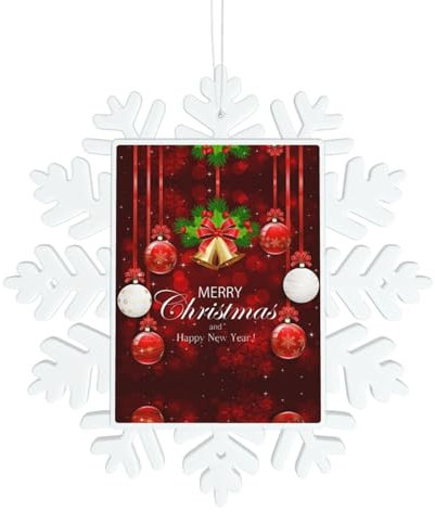 Weihnachtskugel Goldene Glocke Weihnachtsdekoration Ornamente Personalisierte Druck Benutzerdefinierte Hängende Keramik Schneeflocke Dekoration