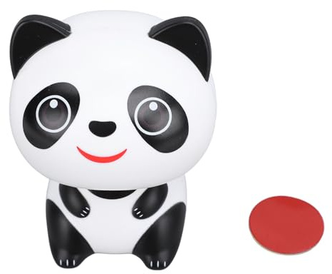Tyenaza Solar Bobblehead Figures, Solar Nodding Panda Figurine Decorative Panda Car Accessories Car Bobblehead Animal Sculpture Ornament for Home Car
