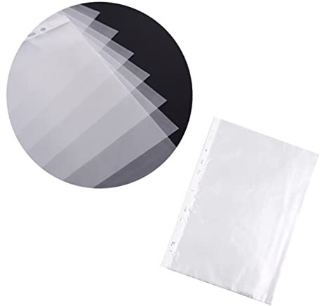 DIYEAH Liter X Dokumententasche – 100 Blattschutzhüllen Im A4-format – Ideal Für Ordner – 3-loch-4-loch-papier-aktenschutzhüllen – Säurefrei Antistatisch