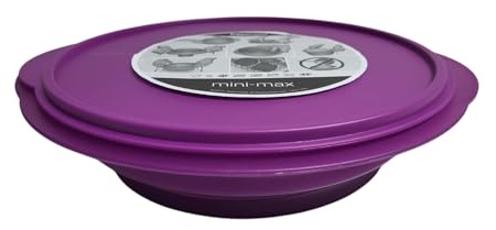 Tupperware Küchenhelfer Teller Mini-Max 2,0 Liter 2000ml XL Hitparade Picknick Faltteller Wohnmobil lila