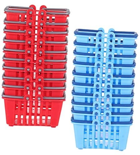 Warmhm 20pièces Mini Paniers De Miniatures avec Poignée Accessoires pour Maison De Poupée Et Décoration De