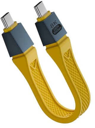 YUGSHNKFC Tipo C da 240 W per Tipo C Cavo A Nastro Morbido USB per Trasferimento Dati Ricarica Rapida 80 Gbps 8K Output per Smartphone Laptop