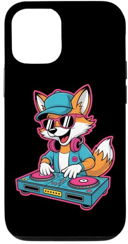 Renard Cool Dj Avec Casque Lunettes Coque pour iPhone 12/12 Pro