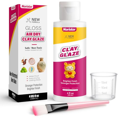 Nariolar Glasur für Ton Lufttrocknend – 120 ml Air Dry Clay Glaze