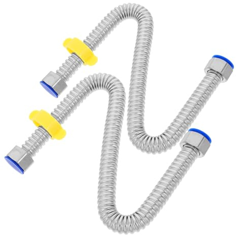 DECOMELODY Raccord Ondulé Acier Inoxydable Pour Toilettes Et Chauffe-eau Flexible Et Adapté Eau Chaude Et Froide Tuyau De Connexion