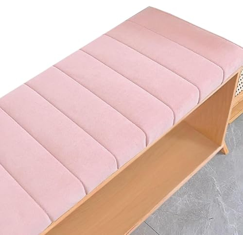 Generisch Bankkissen Bankauflage Stuhlkissen für Fensterbank, Waschbar Abnehmbarem Gartenbankauflage rutschfeste Bankpolster Schaukel Sitzkissen für drinnen und draußen,Rosa,140x35cm