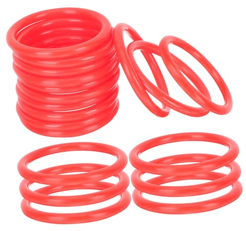 GANAZONO 24 pièces Jeu de Lancer Anneaux Plastique Colorés Jouets Portables pour Fêtes Jardin et Activités Extérieures Anneaux Solides et Sécurisés pour Garçon Fille