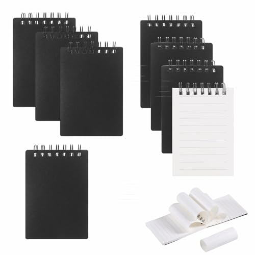 ANYUANKW 8 Piezas Bloc de Notas Espiral 7.3X10.3cm A7 Cuaderno de Notas 80 Hojas Pequeña Cuadernos para Oficina Escuela Hogar Actividades Al Aire Libre