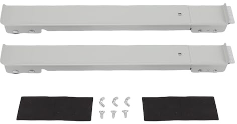 Hyuduo Utdragbara Apparatrullar Heavy Duty Apparatsliders Tvättmaskinsockel Justerbar 45-70cm för Tvättmaskin och Torktumlare Kylskåp med 24 Hjul Broms 300KG Kapacitet Vit