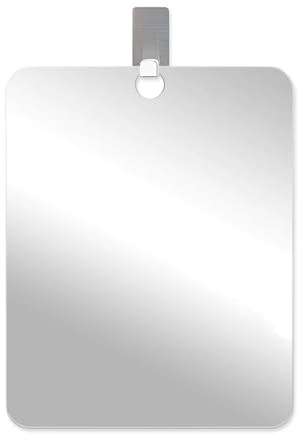 HMCEY Dusch Spiegel Rasieren 25 x 20 cm,Shower Mirror,Wandspiegel Kleiner Spiegel zum Aufhängen,Kinderspiegel Badezimmer,Badspiegel Ohne Bohren,Kosmetikspiegel,Camping Spiegels Reise Inkl 1 Klebehaken