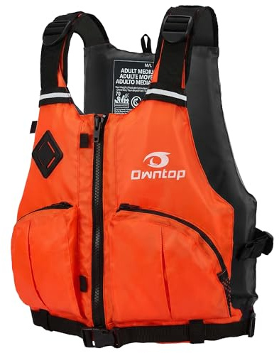 Owntop Schwimmweste Erwachsene mit Trinkrucksack, Zwei Reißverschlusstaschen| Verstellbare Auftriebsweste| Leichte Schwimmjacke Unisex für SUP, Kajakfahren, Angeln Alle Wassersportarten
