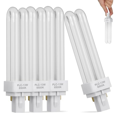 Lurrose 4 Lampadine Fluorescenti a Led da 13 W, Lampadine Fluorescenti Compatte con Collegamento a 2 Pin per Illuminazione Domestica E da Ufficio