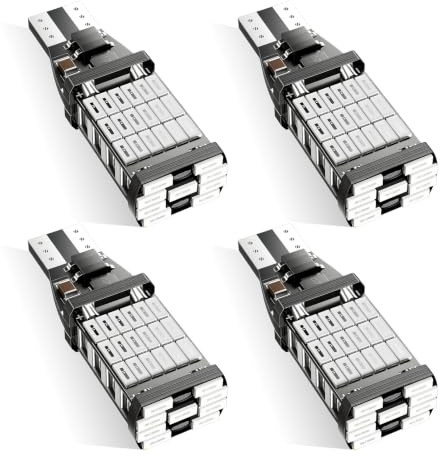 DEFVNSY - Förpackning med 4 - Super Bright 921 LED-lampa 912 LED Backup-glödlampor High Power 45-SMD 4014 Chipsets Felfri T15 906 W16W LED-lampa för back-up-lampor Bakljus, Xenon Red