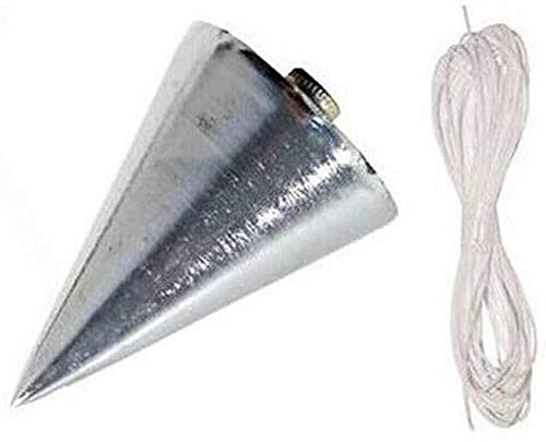 Filo a piombo edilizia muratura piombino in acciaio 300 400 500 gr fai da te fabbro verifica superfici verticali lavori edili filo in nylon (300gr - 300gr)