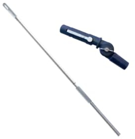 Ha-Ra ausziehbarer Teleskopstiel | 1,14-1,70m | inkl. Adapter für Fensterwischer Standard und Vario | Rutschfester Griff & langlebiges Aluminium
