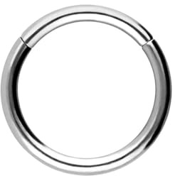 PIERCINGLINE Piercing con chiusura a scatto in titanio, per setto nasale, orecchio, trago, elica, colore e dimensioni a scelta, in titanio, Titanio