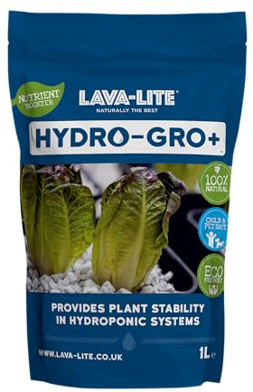 Lava-Lite Hydro-Gro+ Hydroponic Media Aquaponics Media Perfect for Growing Healthier Plants with Our Premium Hydroponic Medium, Available in 1 Litre or 3 Litres (1 Litres)