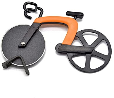 QINGGANGLING999 roulettes à Pizza Couper Vélo Vélo Pizza Chopper Vélo Rouleau à vélo Pizza Slicer Pizza Coucher Coines Cuisine Gadget de Cuisine Couteau à Pizza (Color : Orange)