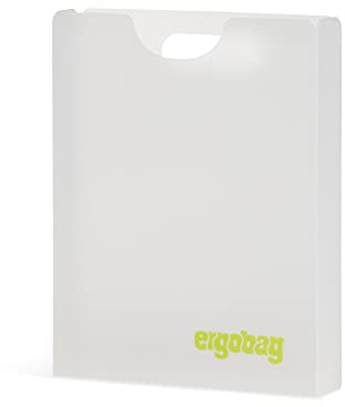 ergobag Heftebox DIN A4 inkl. Griff für mehr Ordnung im Schulranzen, durchsichtig und stabil
