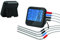 Tarrington House Grillthermometer mit 4 Fühlern ABS/Edelstahl/Silikon, 8.6 x 8.6 x 2.6 cm, Temperaturbereich -29 °C bis 300 °C, hintergrundbeleuchtetes LCD-Display, schwarz