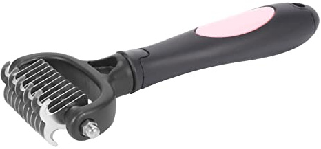 Guvkeug Pink Pet Slicker Dog Grooming Comb Stainless Steel Deshedding & Dematting Rake Brush Dog Grooming Hair Tools