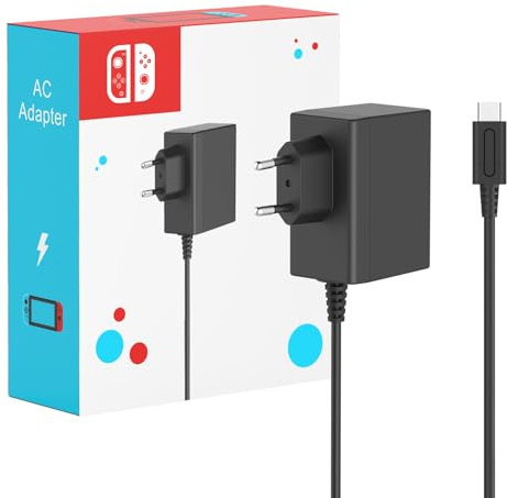 45W Switch Netzteil mit 3M/10FT Ladekabel Kompatibel mit Nintendo Switch/Lite/OLED/Deck Dock/Pro Controller, Unterstützt TV Modus