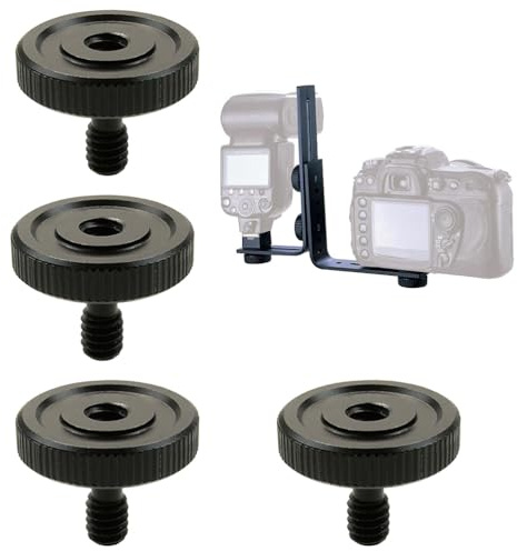 Fc'Noqgn 2 Set Quick Loop Kamera Kamera Skruv med, Gummibrickor för 1/4 Hona till 1/4 hane med L-gänga för kameramontering