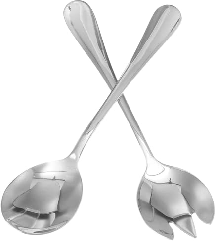 Pack of 2 Salad Servers, Stainless Steel Salad Serving Set, Salad Servers, Salad Spoon, Salad Fork,Salad Spoons