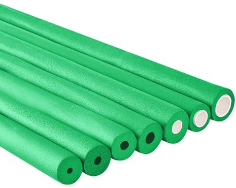 2.0M Schaumstoff-Rohrisolierung Isolierung Heizungsrohre ID 6mm 10mm 13.0mm 16mm für Kupferrohre Fabrikrohre Im Freien Griffgriffe Selbstdichtender Rohrisolierschaumschlauch(Grün,10mm x 15mm x 2.0m)