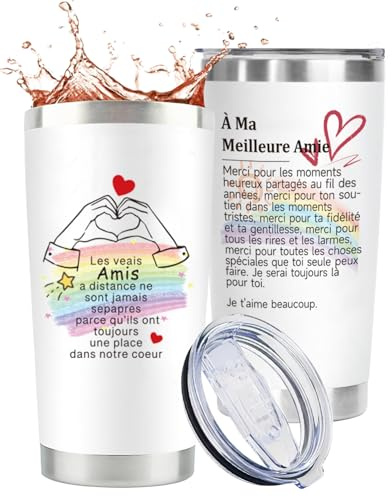 VivaJoy Tumbler Isotherme 20 oz Cadeau Meilleure Amie pour Anniversaire et Occasions Spéciales