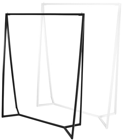 Natural Goods Berlin Appendiabiti TRIANGEL - Asta per vestiti Nero 160 cm x 120 cm - Appendiabiti in metallo a libero posizionamento per camera da letto - Guardaroba per camerino - Organizer per