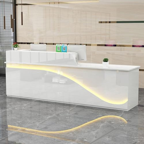 ZXLBTNB Réception et comptoir pour paiement, étagère réglable et tiroirs verrouillables, Magasin de vêtements, entreprise, café