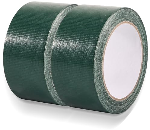 2 Rollen Panzertape,Gewebeklebeband,50mmx20m Grün Panzertape Wasserfest | Wasserdichtes Reparaturband für den Innen- und Außenbereich,Industrielles Reparaturband