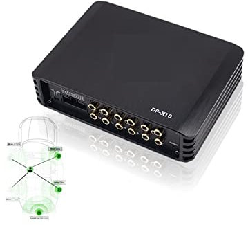 QZCX Amplificatore Auto, DP X10 Car 4 Ch Amplificatore di potenza Processore Dsp a 8 canali Amp Equalizzatore Amplificador Automotivio Sound