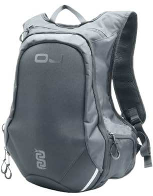 OJ Zaino da Moto SHADDY con Porta Laptop, 20 L, 34x52x11 cm, con Cover Antipioggia