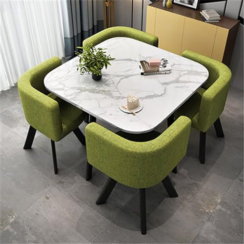 Rundes Konferenztisch und Stuhl-Set, Esstisch für Zuhause/Garten/Restaurant, moderner Küchentisch zum Abendessen, 80 x 75 cm (B x H)