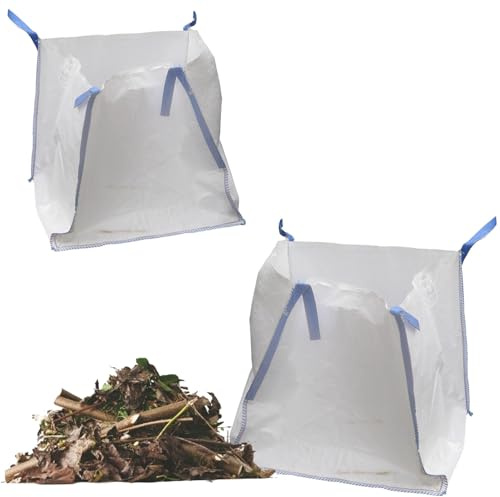 Pack Of 10 Heavy Duty 1 Tonne Woven Material FIBC Bulk Bags | Perfect For Garden Waste & Skip Replacement
