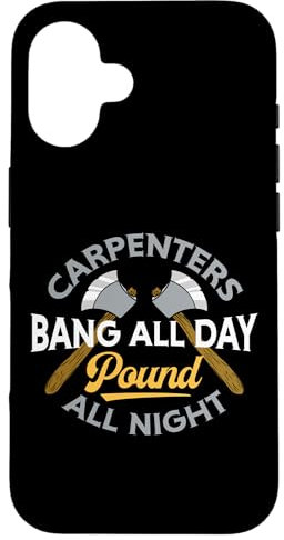 Schreiner-Bang All Day Pound All Night Lustiger Humor Holz Hülle für iPhone 16