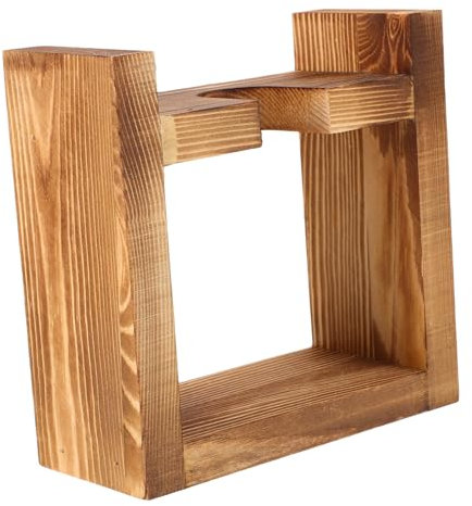 Abaodam Vaso Fiori in Bottiglia Vaso Idroponico Supporto Da Scrivania Per Piante Supporto Per in Legno Per Propagazione in