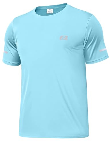 Boyzn Men's UPF 50+ Sun Protection Swim Shirts - Quick Dry Lightweight Rash Guard Beach Swim Tee for Surfing Swimming Fishing