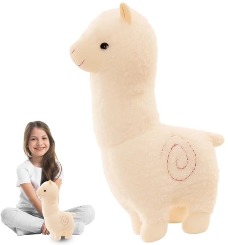 JazRvr 1 Stück alpaka Kuscheltier, lama Kuscheltier, alpaka, alpaka Kissen, Lama Stofftier Geschenk für Mädchen Jungen,Weihnachten ung Geburtstagsgeschenke für Kinder