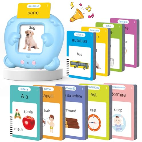 Talking Flash Cards Bambini Regalo 3 4 5 6 Anni Giochi Autismo Montessori | 510 Parole Schede Parlanti Giocattoli Educativi per Bambino Bambina Regali di Compleanno
