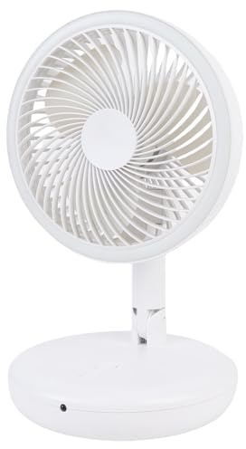 WOHPNLE Desk Fan, Portable Folding Table Fan with LED Light Oscillating Quiet Desk Fan with Remote Rechargeable Long Battery Life for Home Office