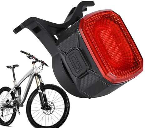Fyrdyn Luz Trasera para Bicicleta | Luces Traseras Intermitentes | Luz Recargable con 6 Modos Impermeable para Ciclismo en Ciudad Senderos de Montaña y Travesías Largas