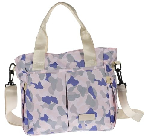 BESTonZON Wickeltasche Große Handtasche aus Nylon für Babyflaschen mit Getrennten Fächern Modische Mama Tasche und Nasse Kleidung für Unterwegs