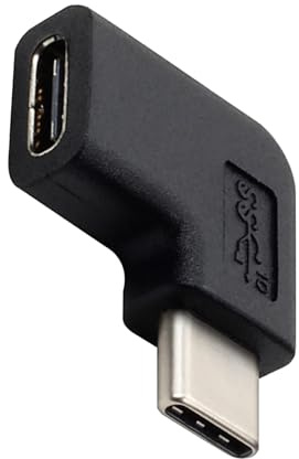 LSTTBO Adattatore USB tipo C multiplo angolato per ricarica rapida e trasmissione dati 480Mbps maschio a femmina/convertitore USB a femmina