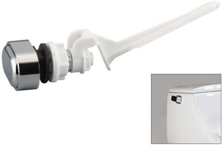 CashMuch Kit de reacción de botón de palanca de descarga para tanque de inodoro, acabado cromado, accesorio de baño de montaje lateral para uso doméstico y comercial