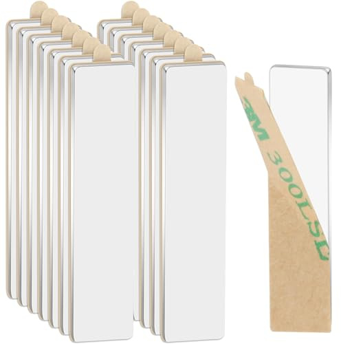 15 Stück Neodym Magnete 40x10x2mm,Magnete zum Kleben,Selbstklebende Flache Magnetplättchen,Magnet Selbstklebend Flach,Magnet Rechteckig Flach für Whiteboard,Kühlschrank,Fotos,Magnettafel