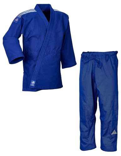 adidas Judoanzug J650 Contest | Judo-GI für Fortgeschrittene | Training und Wettkampf | Stoffgewicht 650g/qm | Körpergröße 150-205 cm | Weiß oder Blau