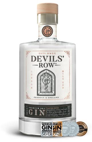 Devils’ Row Award Winning Premium Dry Gin – 50Cl Distilled Gin